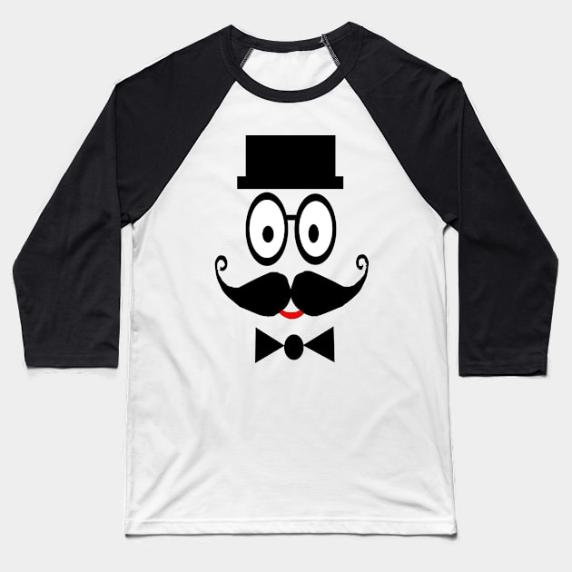 Gentleman with rectangle shaped hat Baseball T-Shirt by RAK20